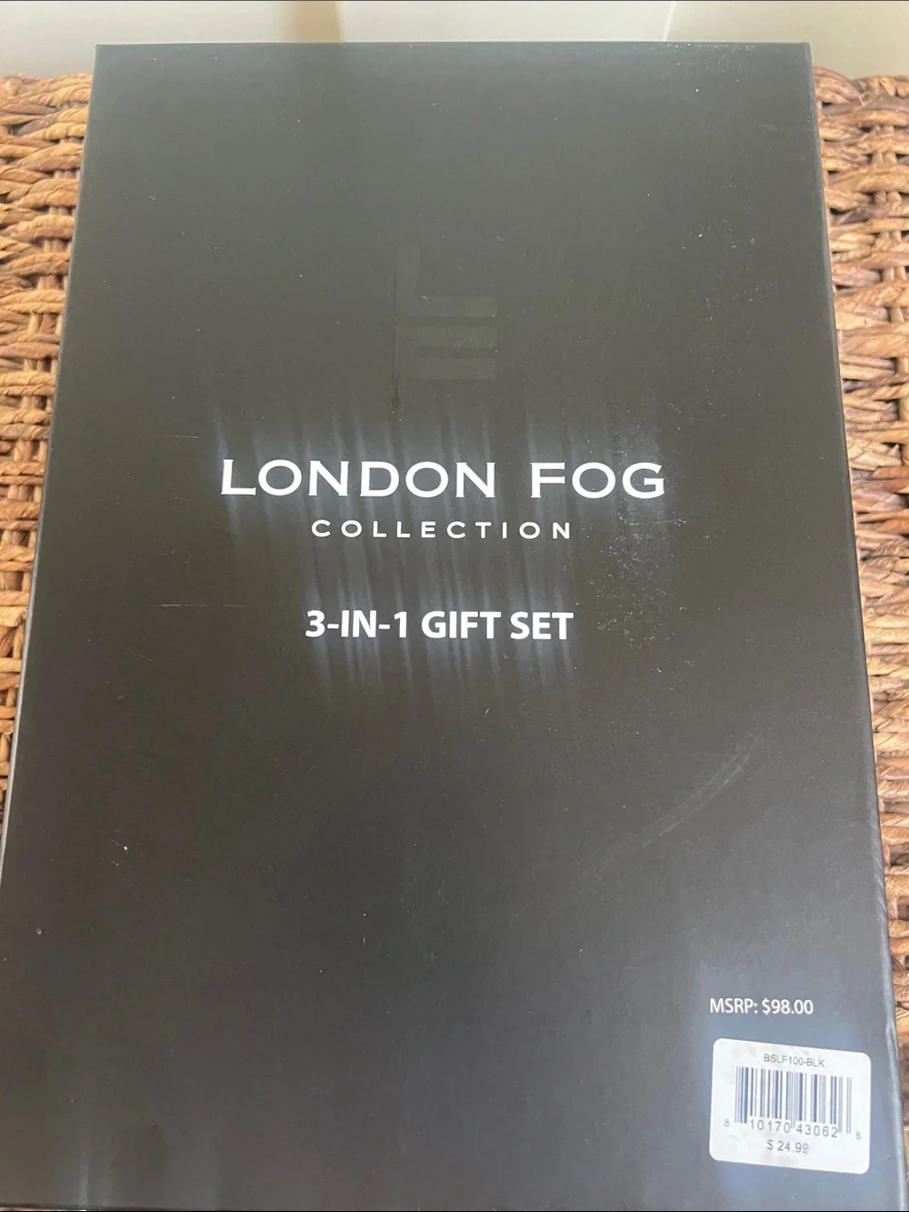 London Fog Black & White Houndstooth 3-in-1 Womens Gift Set